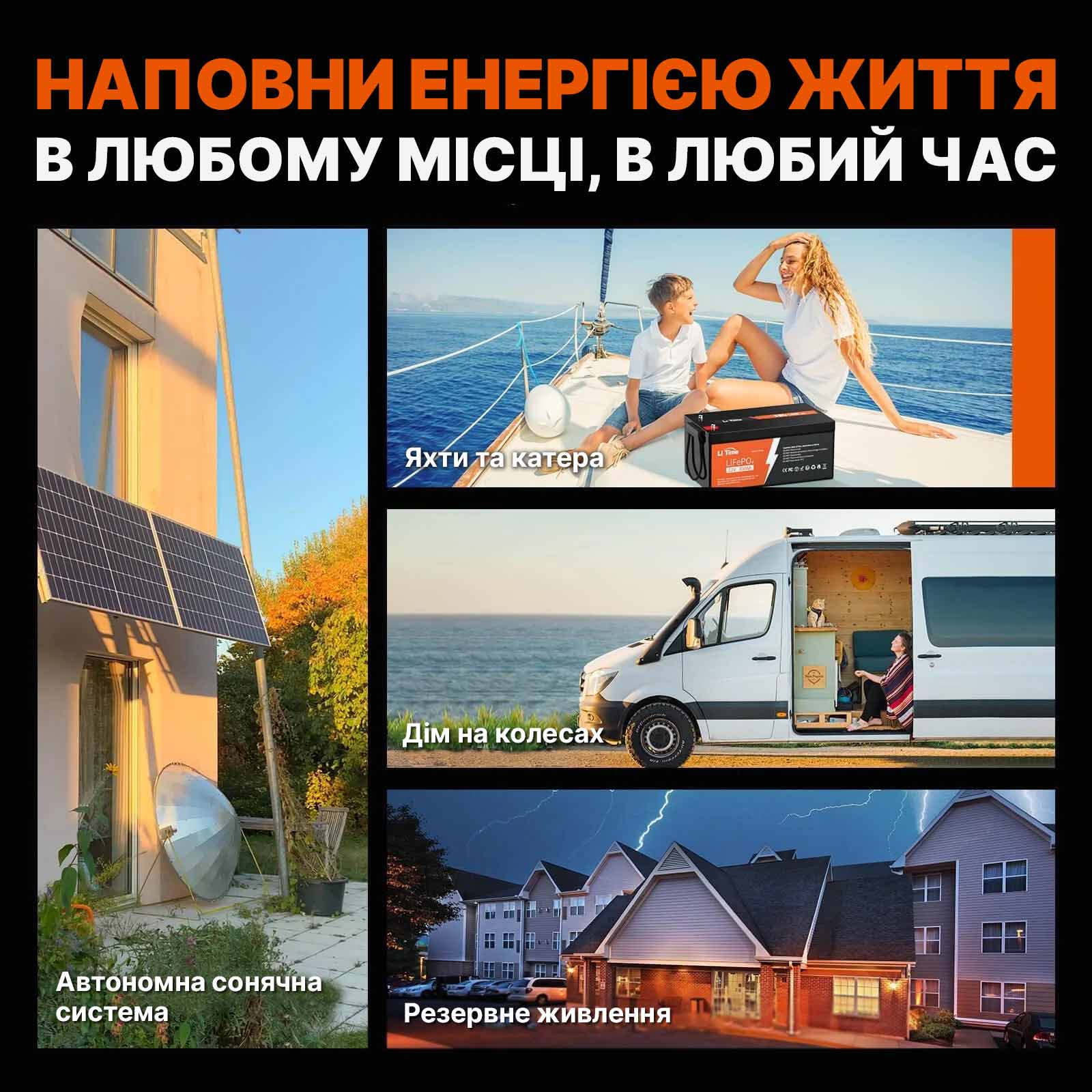 ⚡LiTime 12В 300Аг (Літієвий акумулятор LiFePO4) - Зображення 8