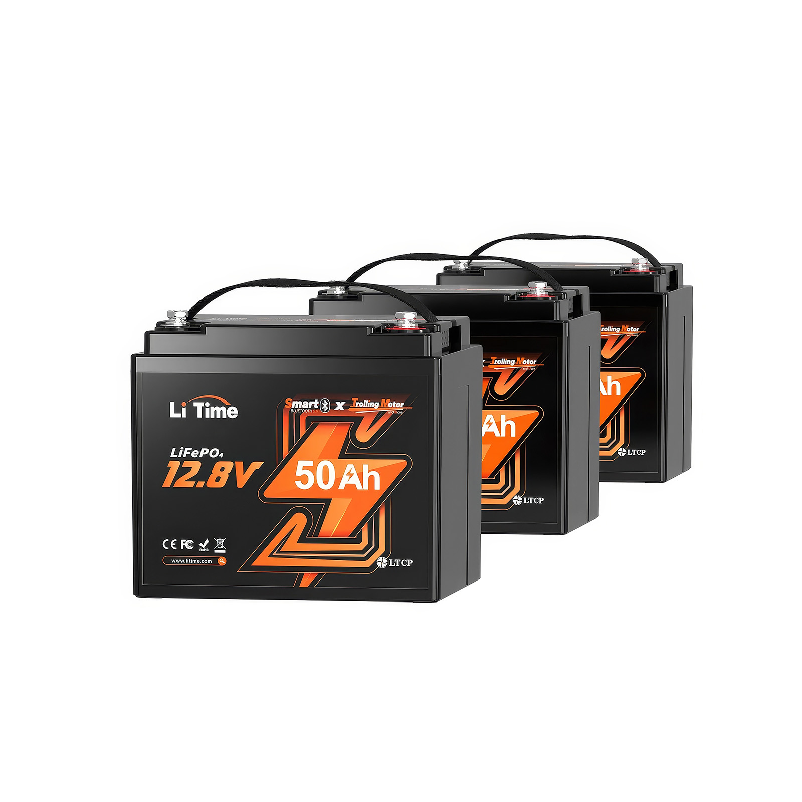 ⚡LiTime 12В 50Аг TM Bluetooth (Літієвий акумулятор LiFePO4 глибокого циклу із захистом від холоду для електричних човнових моторів) - Зображення 11